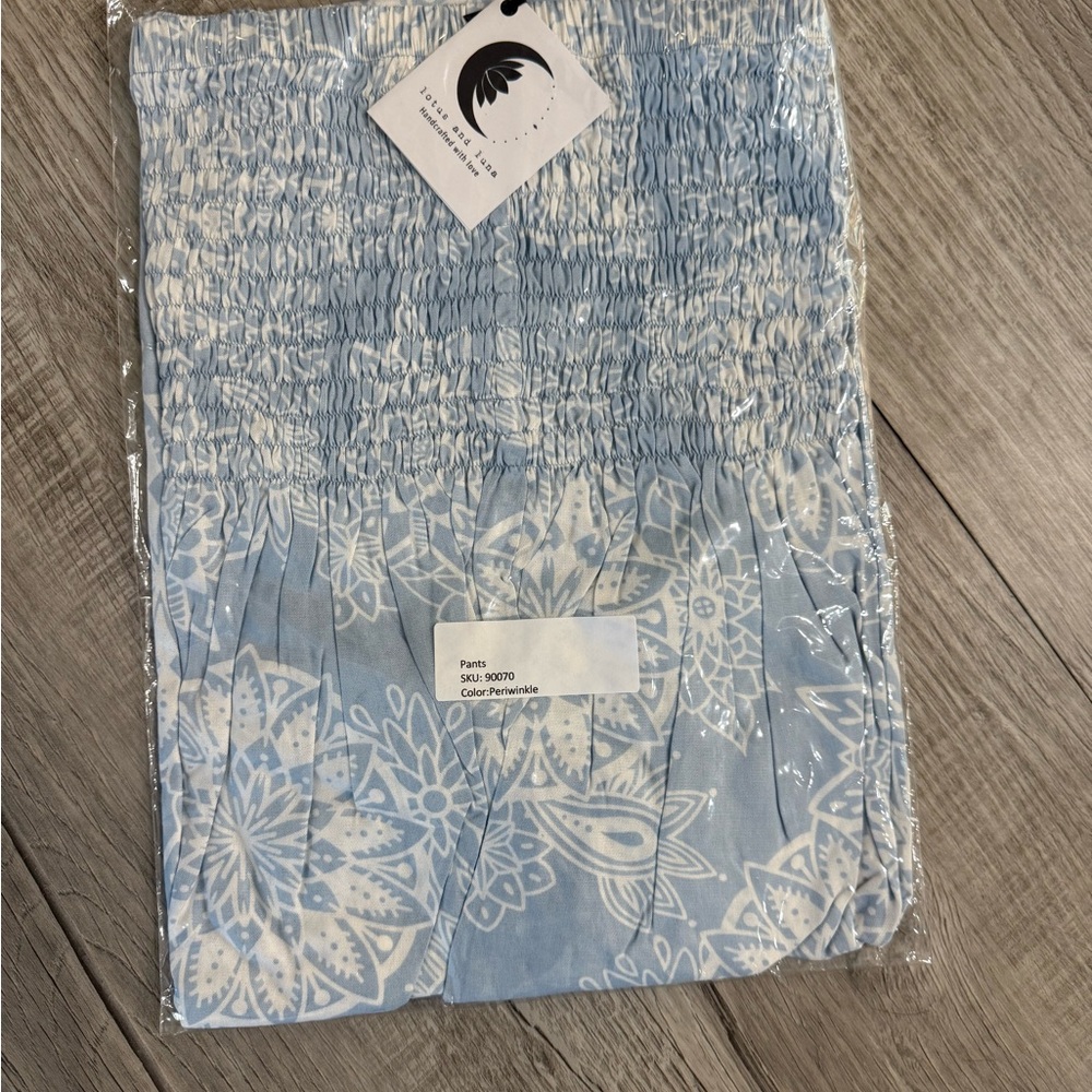 Periwinkle Patterned Harem Pants NWT - image 2